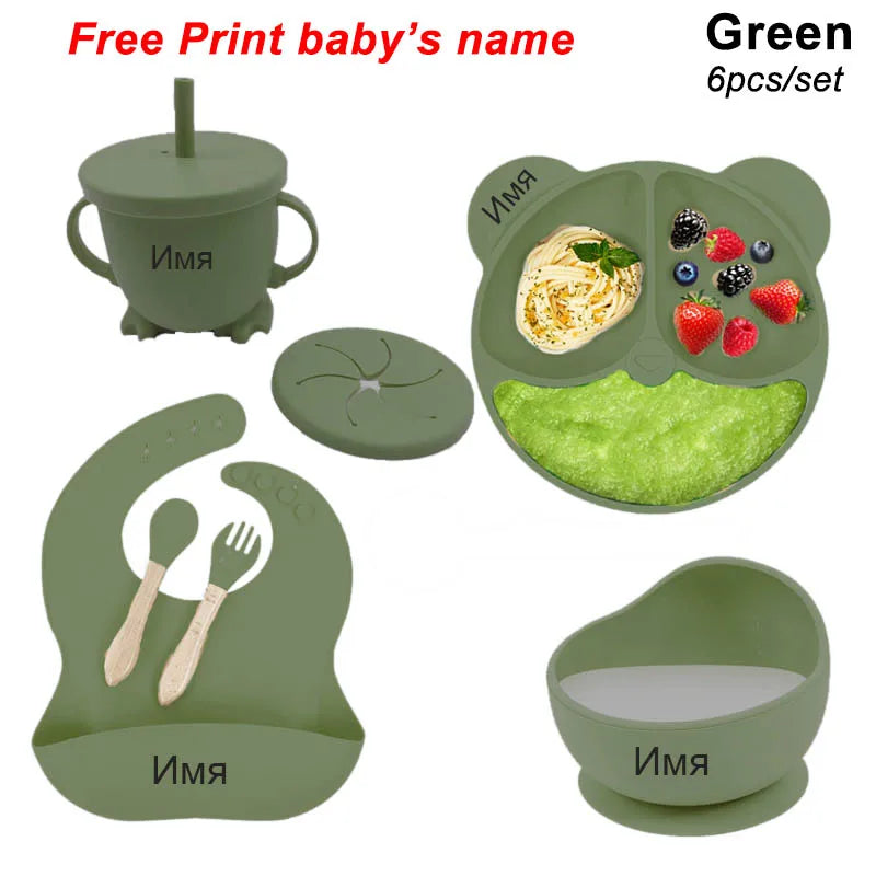 LittleBites™ Personalized 6-Piece Silicone Baby Feeding Set