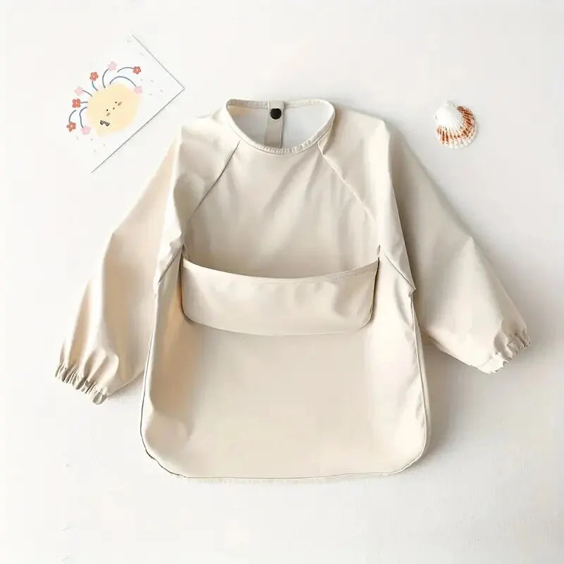Waterproof Long Sleeve Baby & Kids Art Smock Feeding Bib Apron