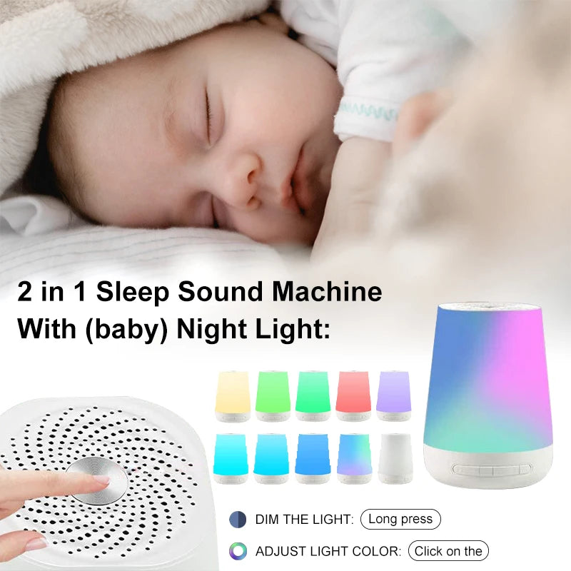 Smart White Noise Machine & Toddler Sleep Trainer with Night Light