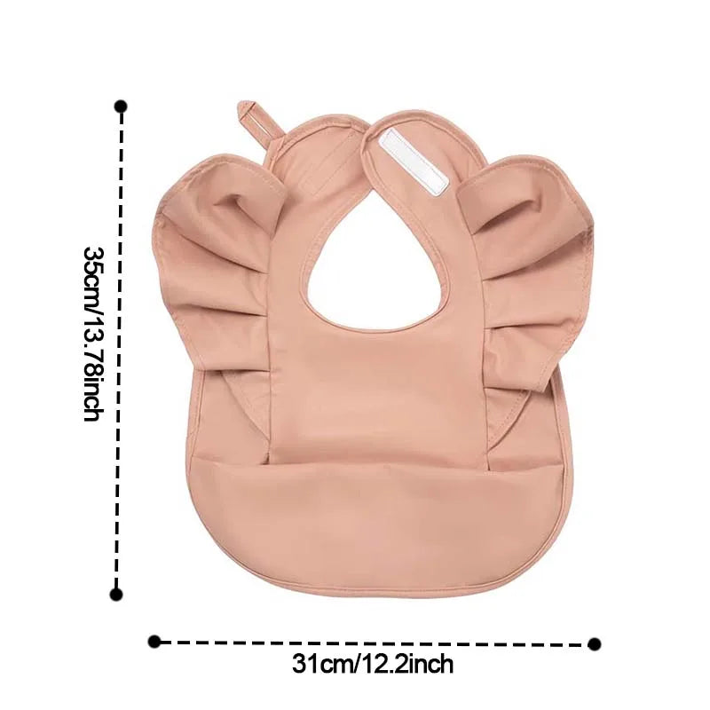 Waterproof Angel Wings Baby Feeding Bib with Food Pocket