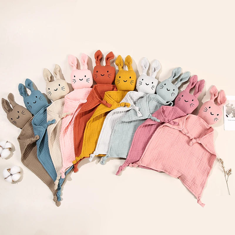 Baby Cartoon Rabbit Cotton Muslin Comforter