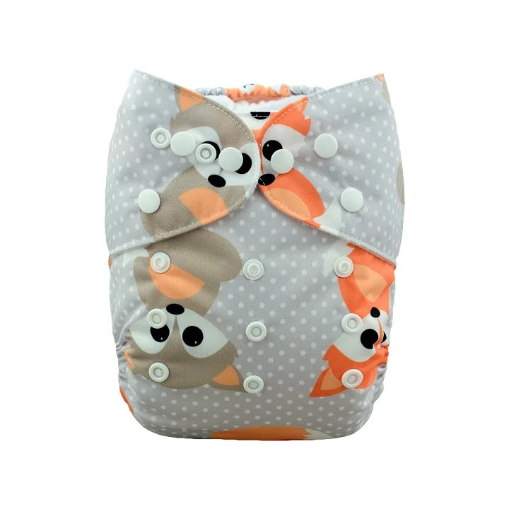 ALVABABY Reusable Adjustable Baby Cloth Diaper with Microfiber Insert