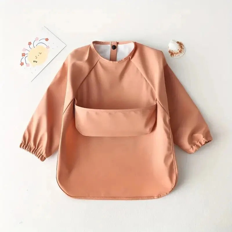 Waterproof Long Sleeve Baby & Kids Art Smock Feeding Bib Apron