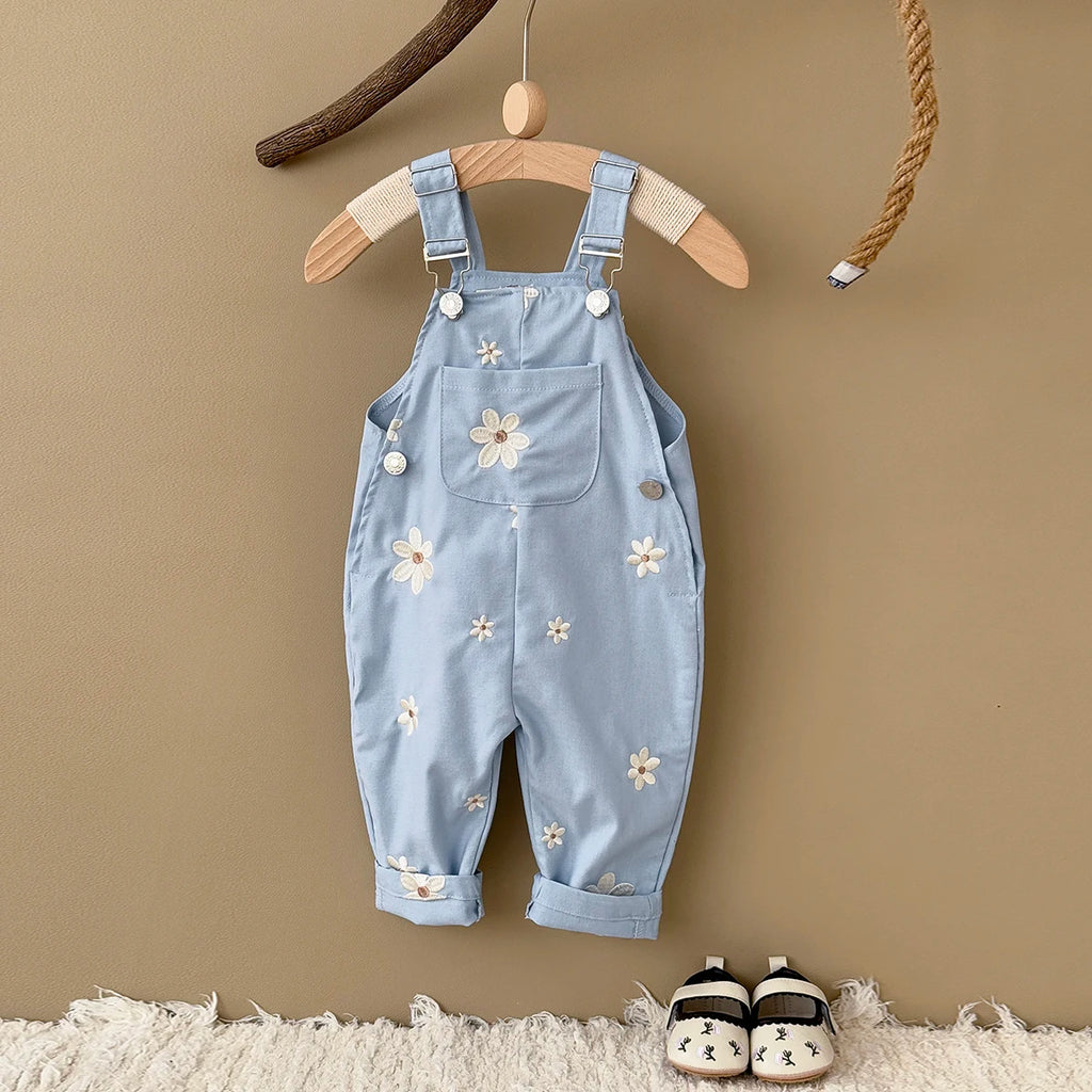 Embroidered Knitted Sleeveless Baby Romper