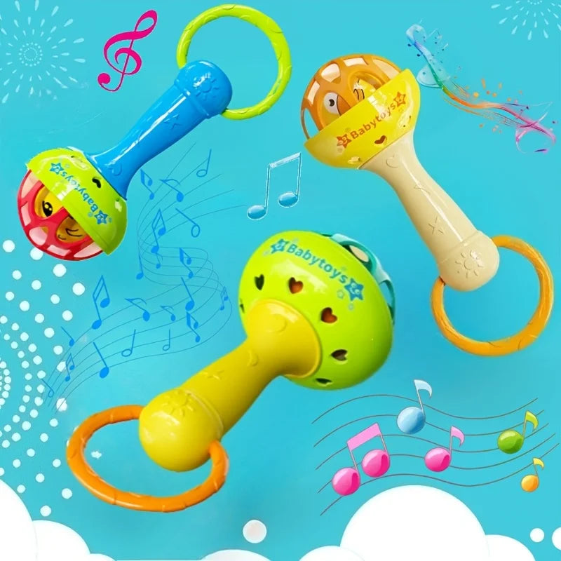 Baby Vibrating Bell Toy with Ringing Sound - Fine Motor Skills Grip Trainer, , Safe for Babies 0-3 Years Old, Baby Grip Training