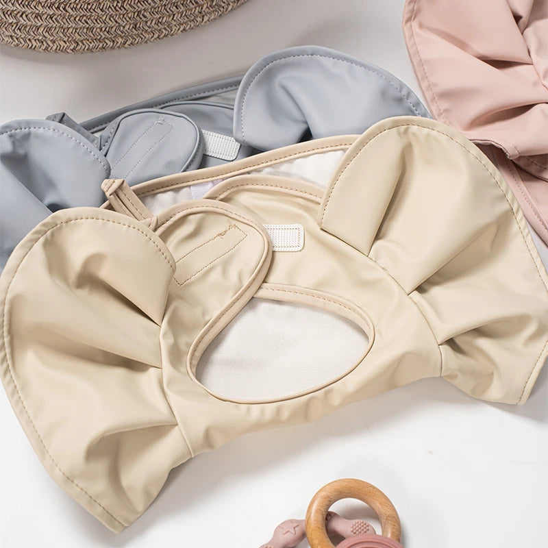 Waterproof Angel Wings Baby Feeding Bib with Food Pocket