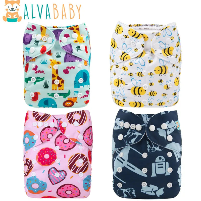 ALVABABY Adjustable Reusable Cloth Diaper