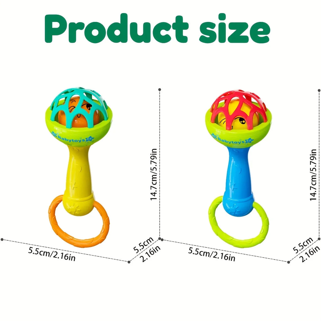 Baby Vibrating Bell Toy with Ringing Sound - Fine Motor Skills Grip Trainer, , Safe for Babies 0-3 Years Old, Baby Grip Training