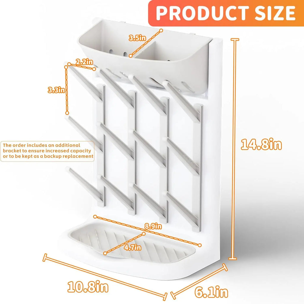 Space-Saving Vertical Baby Bottle Drying Rack