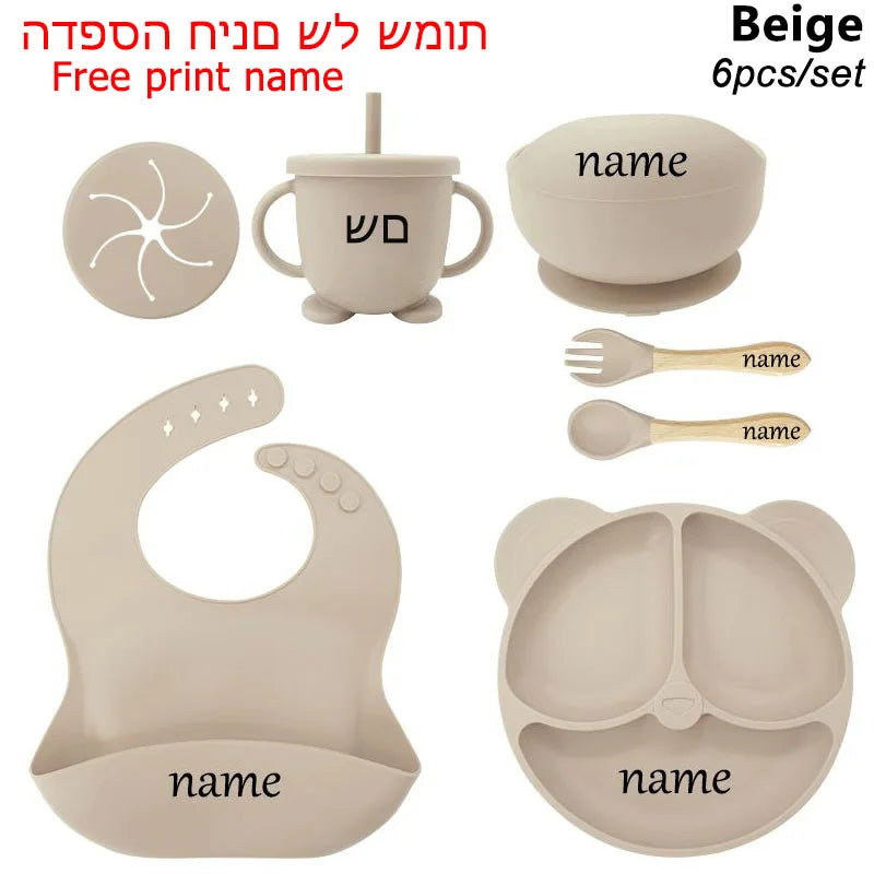 LittleBites™ Personalized 6-Piece Silicone Baby Feeding Set