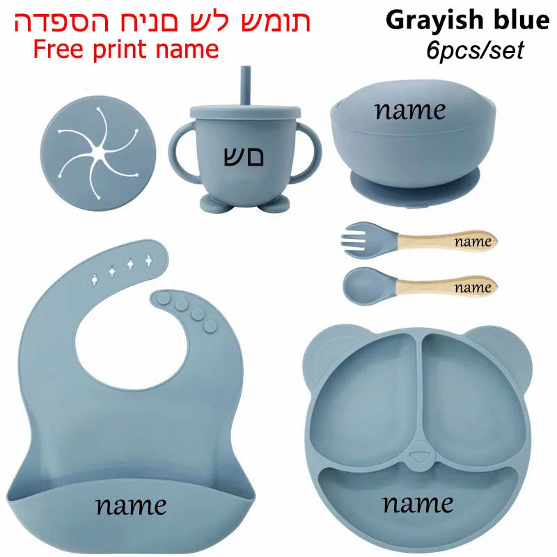 LittleBites™ Personalized 6-Piece Silicone Baby Feeding Set