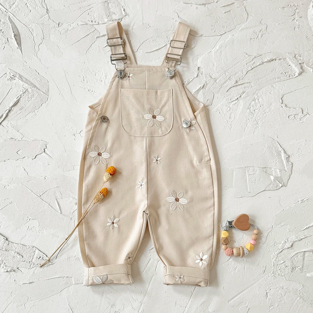 Embroidered Knitted Sleeveless Baby Romper