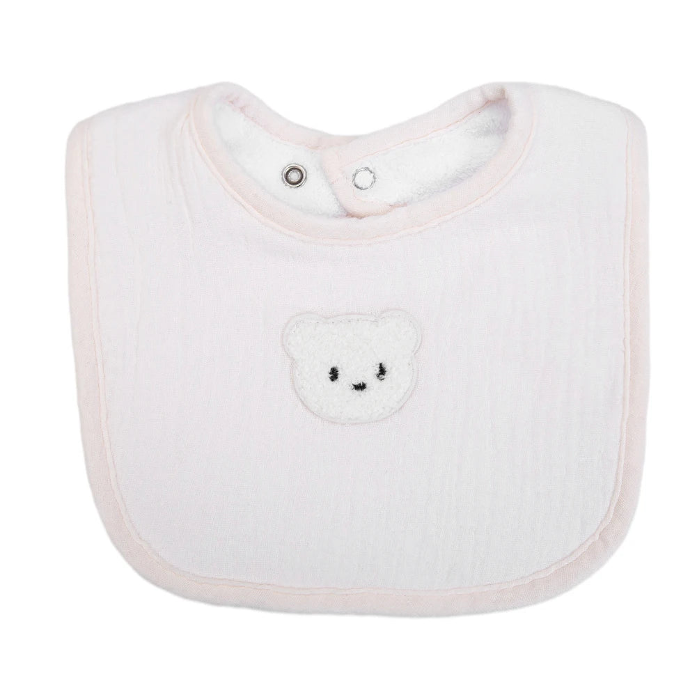 Cute Bear Muslin Cotton Baby Bandana Bib