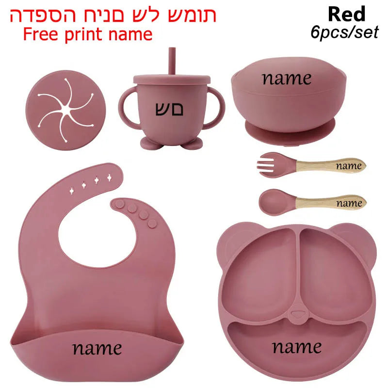 LittleBites™ Personalized 6-Piece Silicone Baby Feeding Set