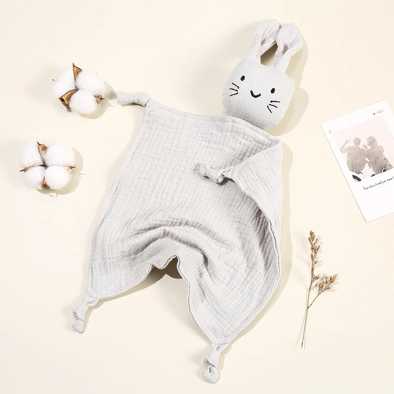 Baby Cartoon Rabbit Cotton Muslin Comforter