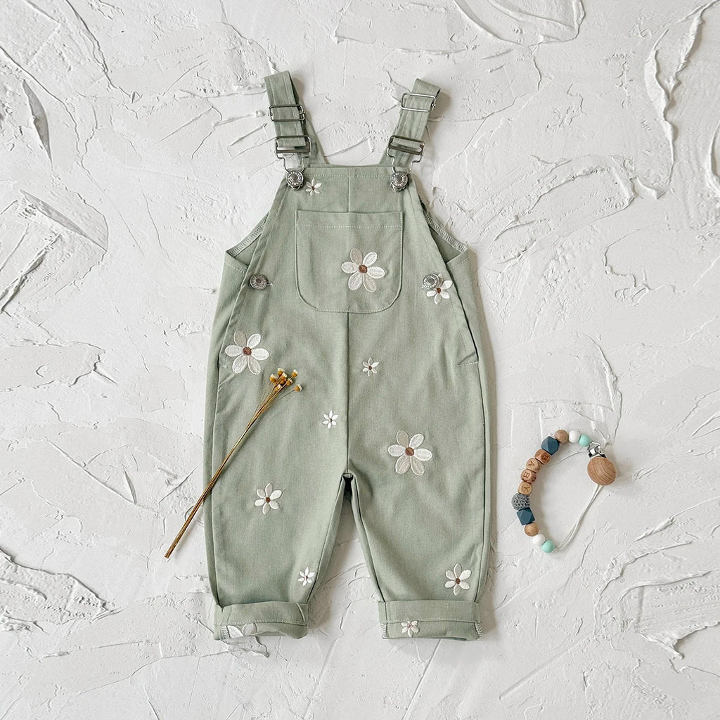 Embroidered Knitted Sleeveless Baby Romper