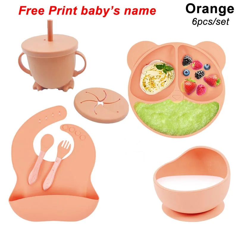 LittleBites™ Personalized 6-Piece Silicone Baby Feeding Set