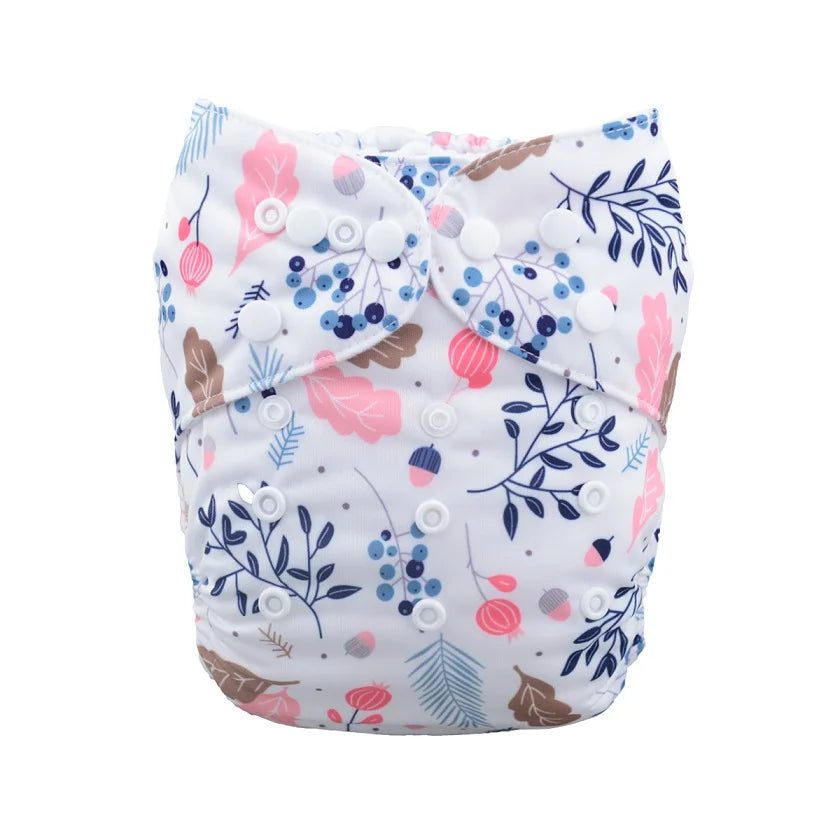 ALVABABY Reusable Adjustable Baby Cloth Diaper with Microfiber Insert