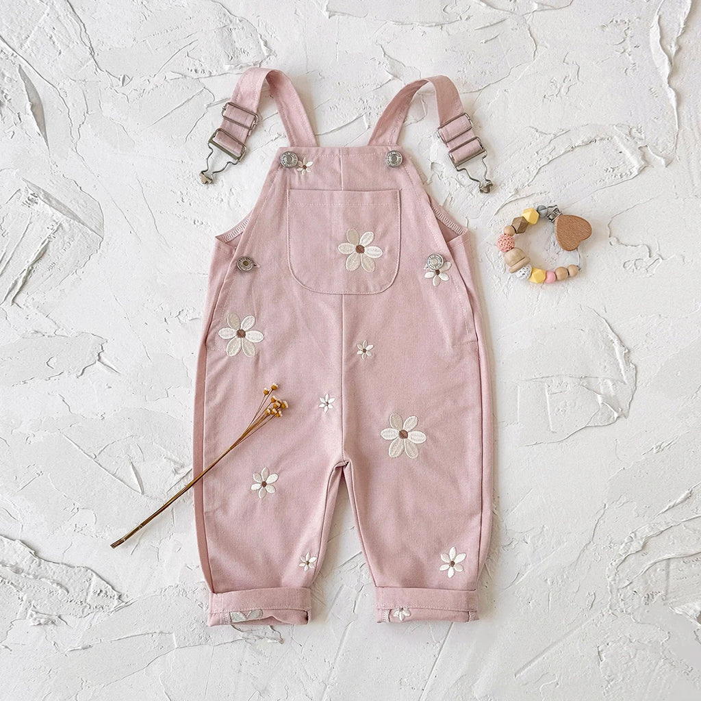 Embroidered Knitted Sleeveless Baby Romper
