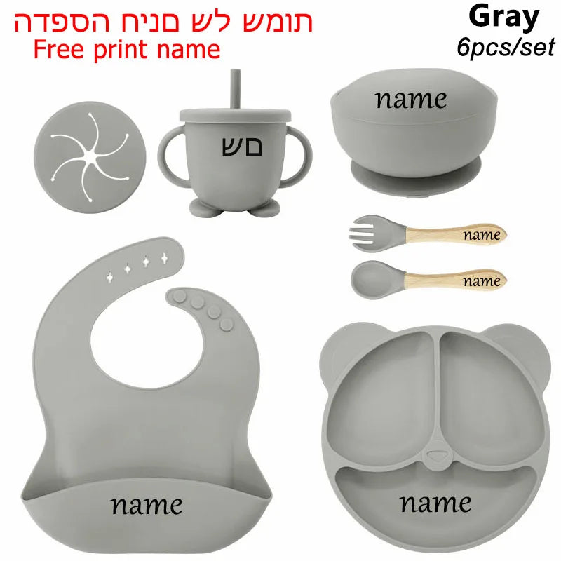 LittleBites™ Personalized 6-Piece Silicone Baby Feeding Set