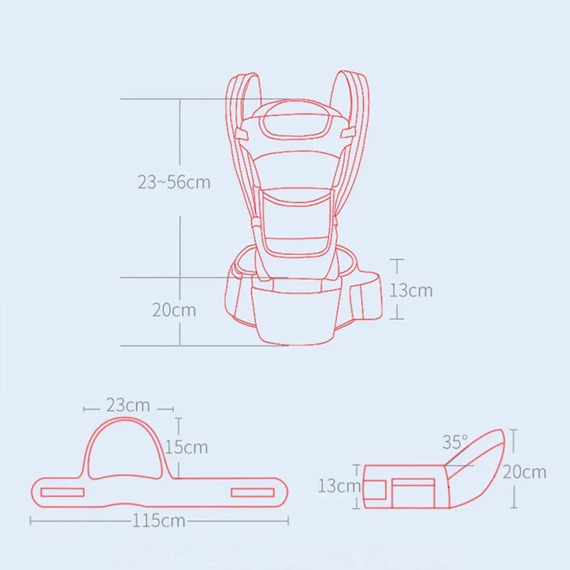 Ergonomic Baby Hipseat Carrier Backpack